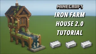 Minecraft Iron Farm House 2.0 Tutorial [Aesthetic Farm] [Java Edition] [1440p HD]