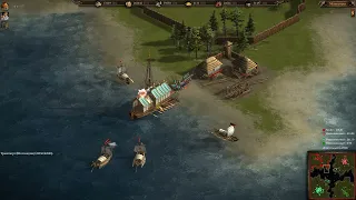 Cossacks 3 very hard sea battle 2vs2 game-play 2023 06 13 20 18