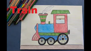 Как нарисовать паровоз | How to draw a steam locomotive
