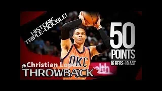Russell Westbrook HISTORIC Triple Double 2017 04 09 at Nuggets   50 Pts 16 Rebs 10 Ast UNREAL!