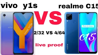 vivo y1s vs realme c15|speed test. 3/32 vs|4/64.help & setting|legal information