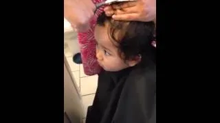 Arnav's second time hair cut by professional