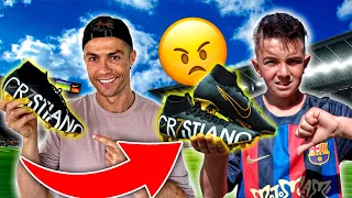 LESIONÉ  a la NIÑA MESSI con las BOTAS de CRISTIANO RONALDO! (no clickbait)