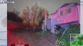 Homes evacuated in San Fernando Valley amid storm