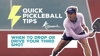 Coach Simone | When to Drop or Drive your Third Shot