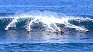Packed Line-up at Pe'ahi, Jaws