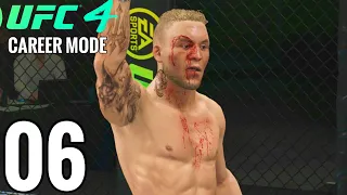 UFC 4 Flyweight Career Mode Walkthrough Part 6 - CRAZY TOE TO TOE FIGHT!