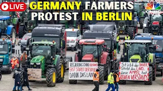 LIVE: German Farmers Protest Over Higher Taxes in Berlin | Berlin Brandenburg Gate | Scholz | IN18L