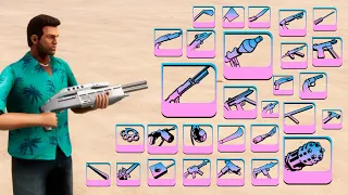 All Weapons & Sounds of GTA Vice City - Definitive Edition in 56 Seconds