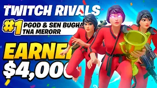 ASÍ REPRESENTÉ A PERÚ 🇵🇪 | TOP 1🏆 DE MI TWITCH RIVALS CON MERO & BUGHA ($4,000) 🤑