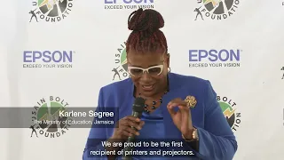 Epson's donation to The Usain Bolt Foundation