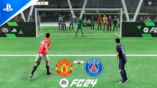 FC 24 Volta Football | Ronaldo vs Messi | Manchester United vs PSG | Penalty Shootout - PS5 Gameplay