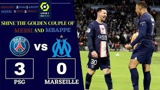psg vs Marseille full match The brilliance of two outstanding attackers, Messi and Mbappe
