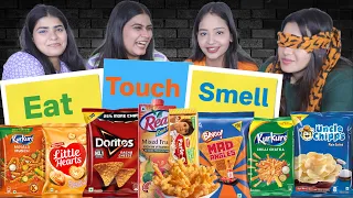 Eat, Smell and Touch Blindfold Guess the Snacks Challenge | Winner Will Get DRAGON FRUIT