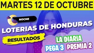 Sorteo 9PM Loto Honduras, La Diaria, Pega 3, Premia 2, Martes 12 de Octubre del 2021 | Ganador 😱🤑💰💵