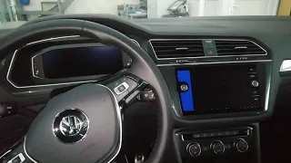 VW Tiguan II. приборная панель  на тигуане (модель2020) ЖК Приборка,Как снять рамку приборной панели