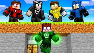 CAÇADOR vs SPEEDRUNNER com ANEL do LANTERNA VERDE no Minecraft!