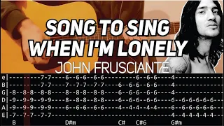 John Frusciante - Song to Sing When I'm Lonely (Guitar lesson with TAB)