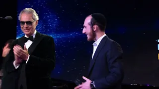 Andrea Bocelli and Shulem Lemmer at United Hatzalah of Israel Gala in Miami, December 20, 2022