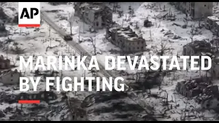 Marinka in Ukraine devastated by fighting