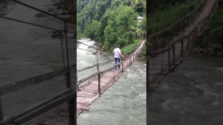 Грузия 2017 подвесной мост