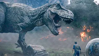 Jurassic World 2: Fallen Kingdom - Running from the Volcano Explosion Scene (2018) Movie Clip