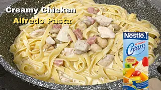 Creamy Alfredo Pasta | Chicken Alfredo Fettuccine Pasta Recipe | Easy Pasta Recipe