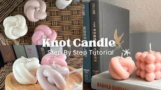 Aesthetic knot decorative candles Tutorial | DIY | Make candles with me | Candle Studio Vlog