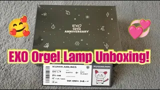 EXO ORGEL LAMP Unboxing 😍❤️💓 - EXO's 10th anniversary merch 🌟