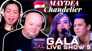 MAYDEA "CHANDELIER" || X FACTOR INDONESIA || GALA LIVE SHOW 5 || BLIND AND HONEST REACTION