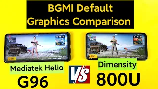 Dimensity 800U vs Mediatek Helio G96 BGMI Default Graphics Comparison any 60fps Support 🤔