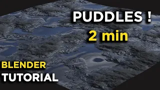 Realistic Puddles in 2 min  / Blender-Tutorial