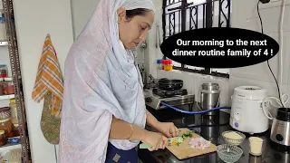 Our morning to next night routine family of 4 | Morning routine of a Mom & home maker | Cooking