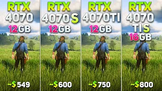 RTX 4070 vs RTX 4070 Super vs RTX 4070 TI vs RTX 4070 Ti Super| Gaming Benchmark | RayTracing & DLSS