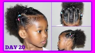 Cute Hairstyle for Curly Hair Kids | 30 Days of Hairstyles - Day 20