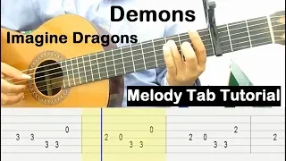 Imagine Dragons Demons Guitar Tutorial Melody Tab - Guitar Lessons for Beginners
