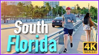 【4K】WALK FORT LAUDERDALE Florida USA 4K video Travel vlog SLOW TV