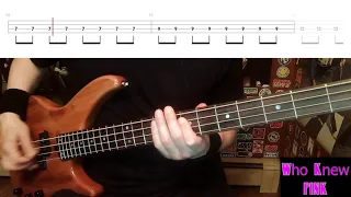 Who Knew by Pink - Bass Cover with Tabs Play-Along