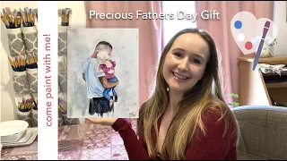 Fathers Day Painting ~ Come Paint With Me ~ Noelle Perry Painting Time Lapse Video