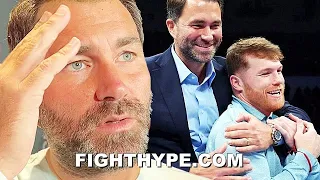 EDDIE HEARN REACTS TO CANELO LEAVING TO SIGN PBC 3-FIGHT DEAL; SHOCKED & ADMITS "BEST MOVE FOR HIM"