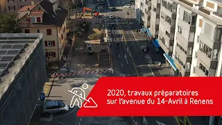 2020, travaux préparatoires sur l’avenue du 14-Avril à Renens