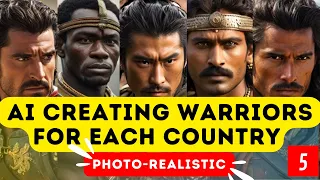Ask AI to Create Two Photorealistic Warriors for Each Country