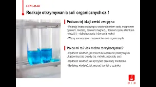 Chemia - klasa 8 - Reakcje otrzymywania soli organicznych cz.1