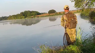 Этот водоём продолжает радовать! На секретном пруду ловим судаков! Рыбалка на спиннинг!