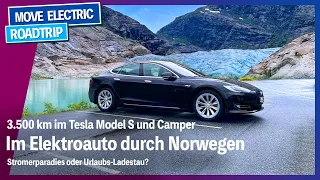 3.500 km im Tesla und einem Camper quer durch Norwegen - Elektroauto und Vanlife ohne Ladestau