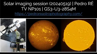 Solar imaging session (20240519) | Pedro RE' | TV NP101 F/5.4 | GS3-U3-28S4M