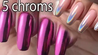 5 WAYS to do chrome nails!!!/Easy chrome nails tutorial!