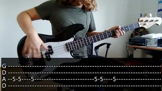 Rage Against The Machine - Killing In The Name (Bass Cover) (Tabs Play Along)