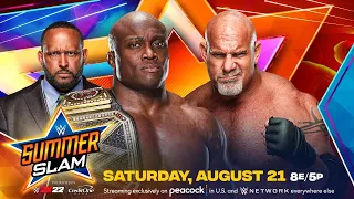 WWE Summerslam 2021 - Goldberg vs Bobby Lashley Full Match - Goldberg wins WWE Championship