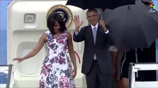 Obama Arrives to Cuba